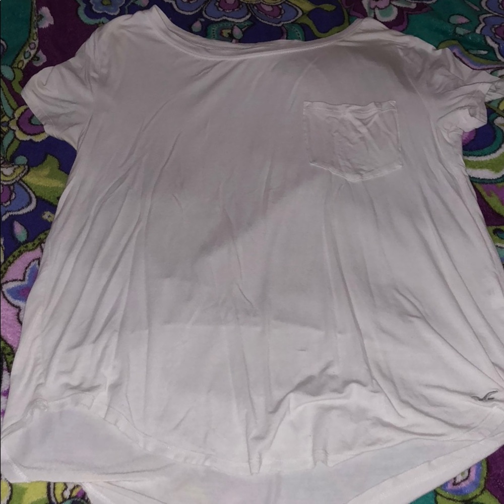 Hollister white t shirt